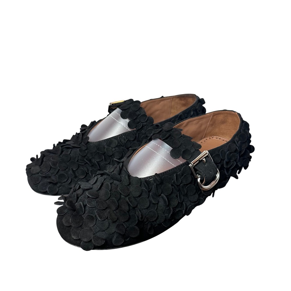 RARE!!! Sold Out!! Alaïa Confetti Mary Jane Ballet Flats Mocassins Blk Suede